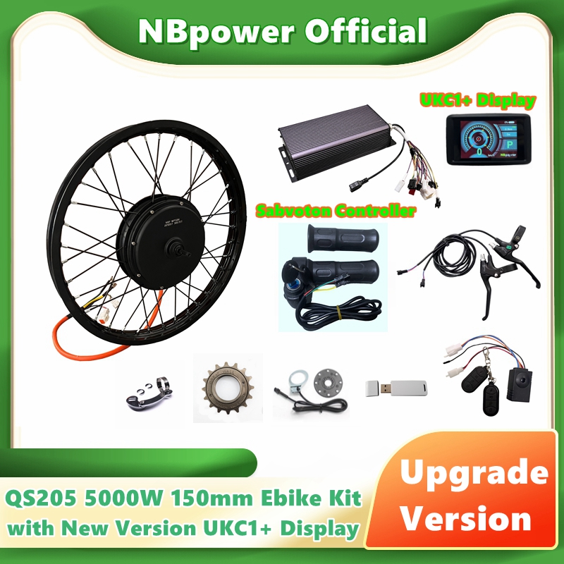 5000W Hub Motor Kit 72V - NBpower/QS205 5000W V3 150mm Rear Motorcycle