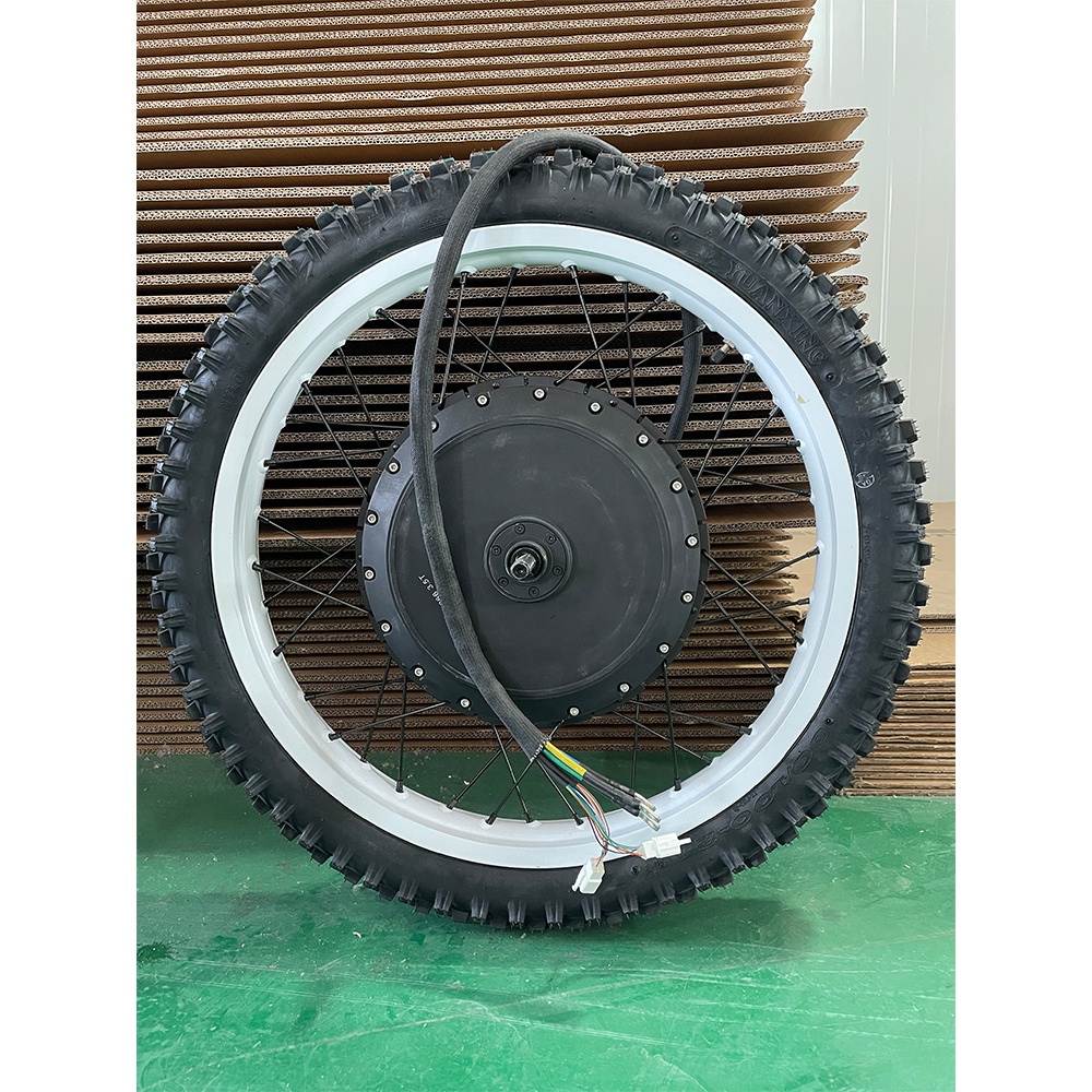 72V 8000W Brushless Hub Motor - 18'' 19'' 21'' Motorcycle Wheel 72V