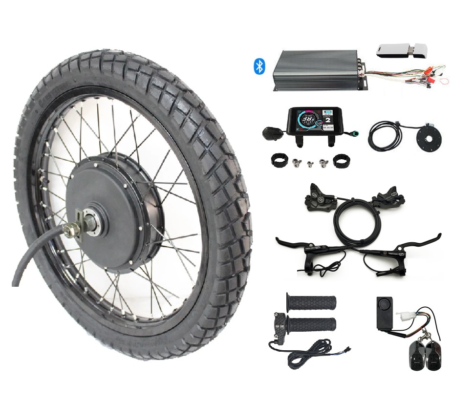 5000W Hub Motor Kit 72V - 48V-72V 100A 5000W Motorcycle Rim Rear