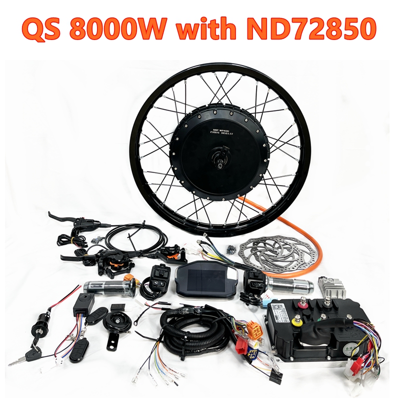 72V 8000W Brushless Hub Motor - QS273 40H V3 Peak 8000W 150mm