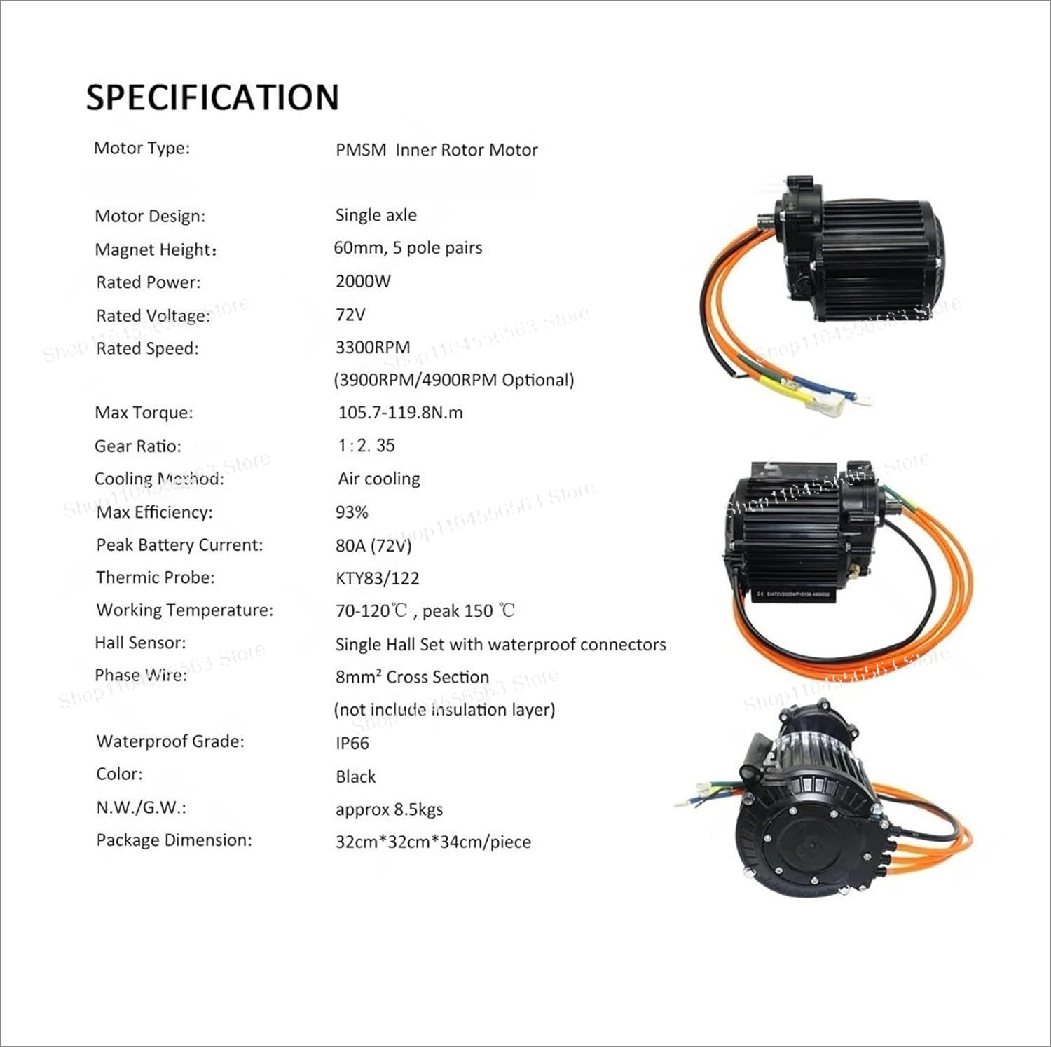 2000W Mid Drive Brushless Moto - High Torque Brushless Mid Motor Kit 评论和价格