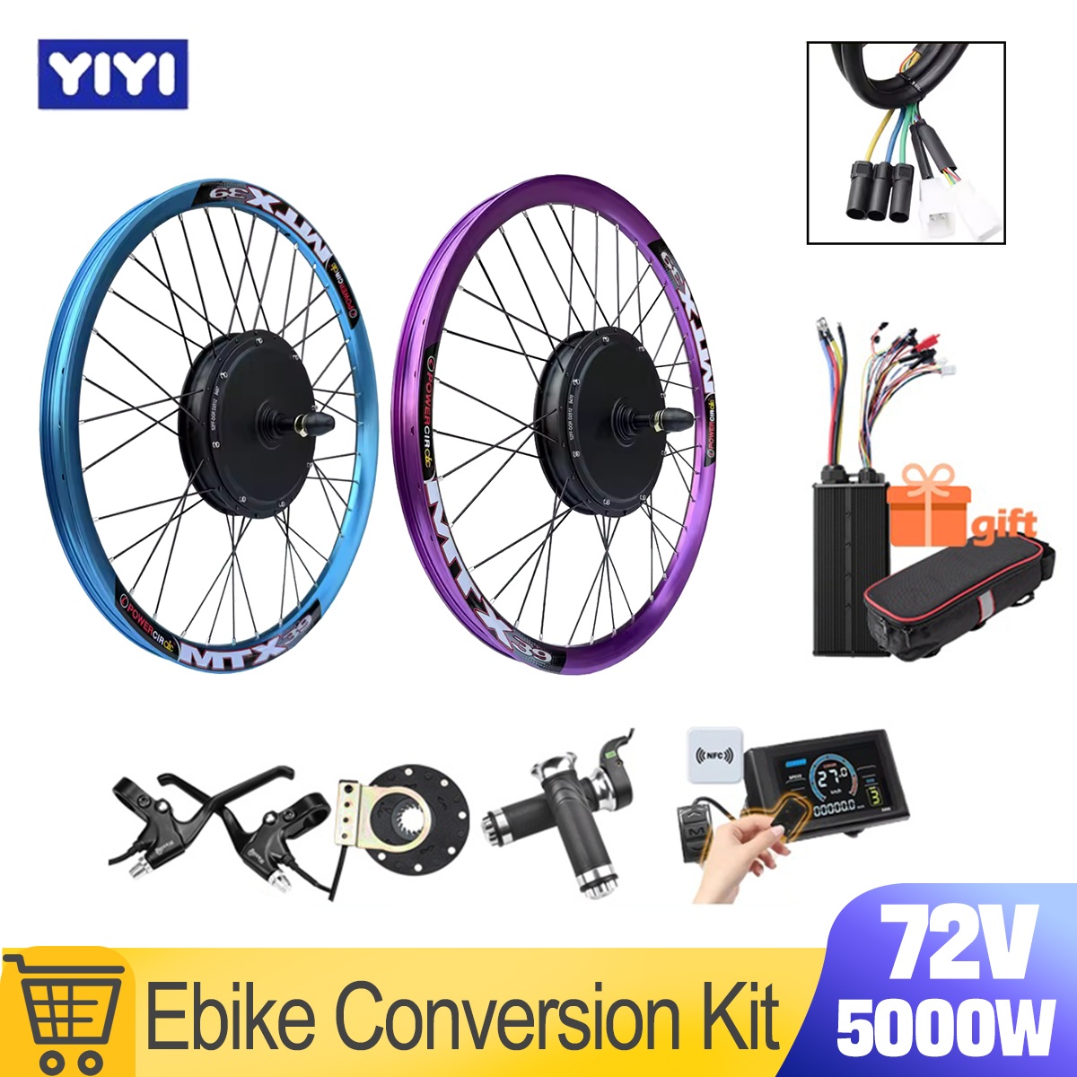 New MTX39 72V 5000W EBike Conv - 5000W Hub Motor Kit 72V 评论和价格