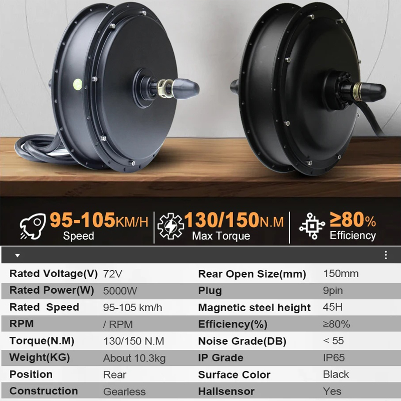New MTX39 72V 5000W EBike Conv - 5000W Hub Motor Kit 72V 评论和价格