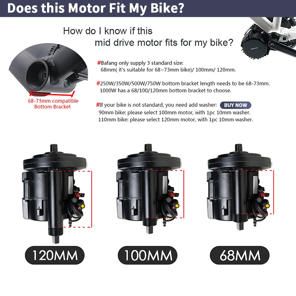 Bafang BBSHD 1000W 52V 48V 68m - Mid Drive Conversion Kit 1000W 评论和价格
