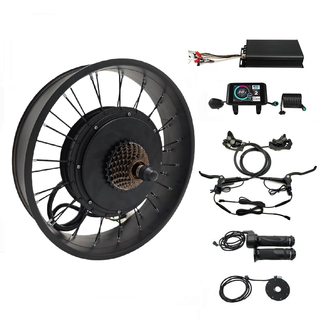 48V-72V 100A 5000W eBike Fat W - 5000W Hub Motor Kit 72V 评论和价格