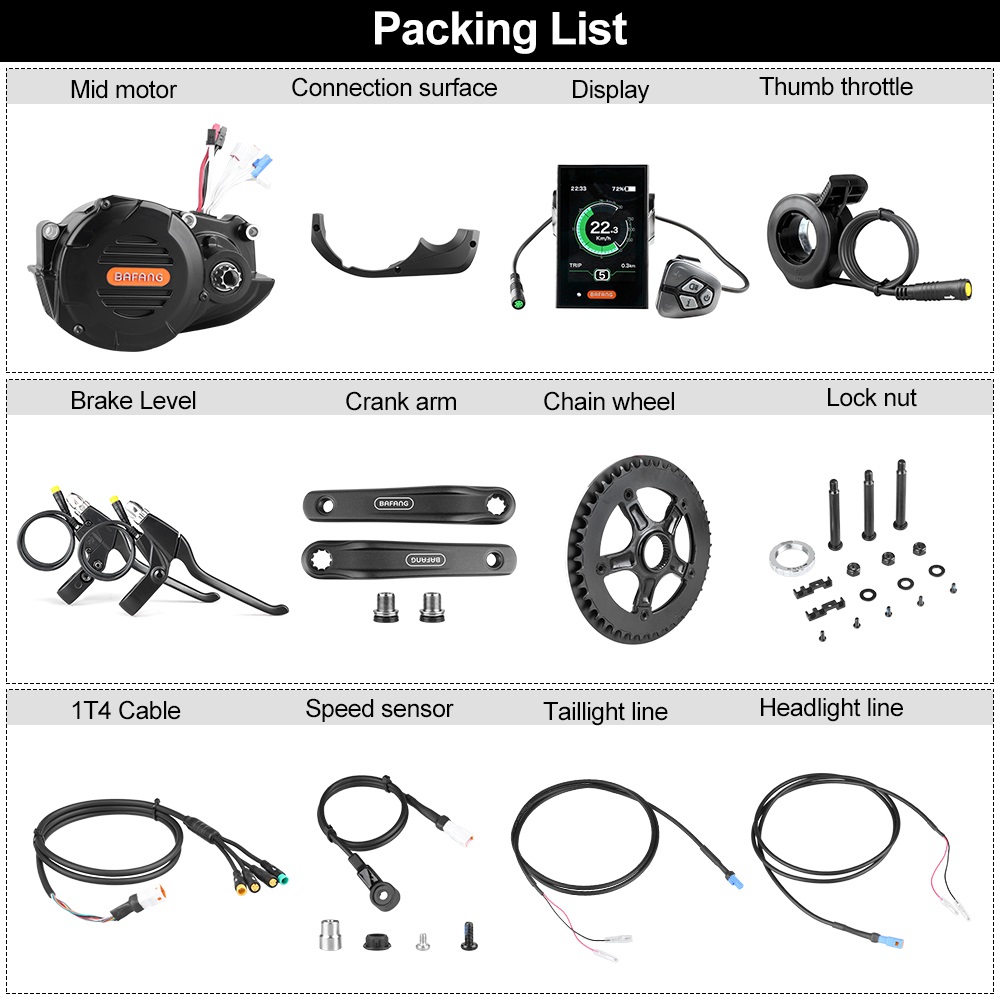 Bafang M620 G510 48V 52V 1000W - Mid Drive Conversion Kit 1000W 评论和价格
