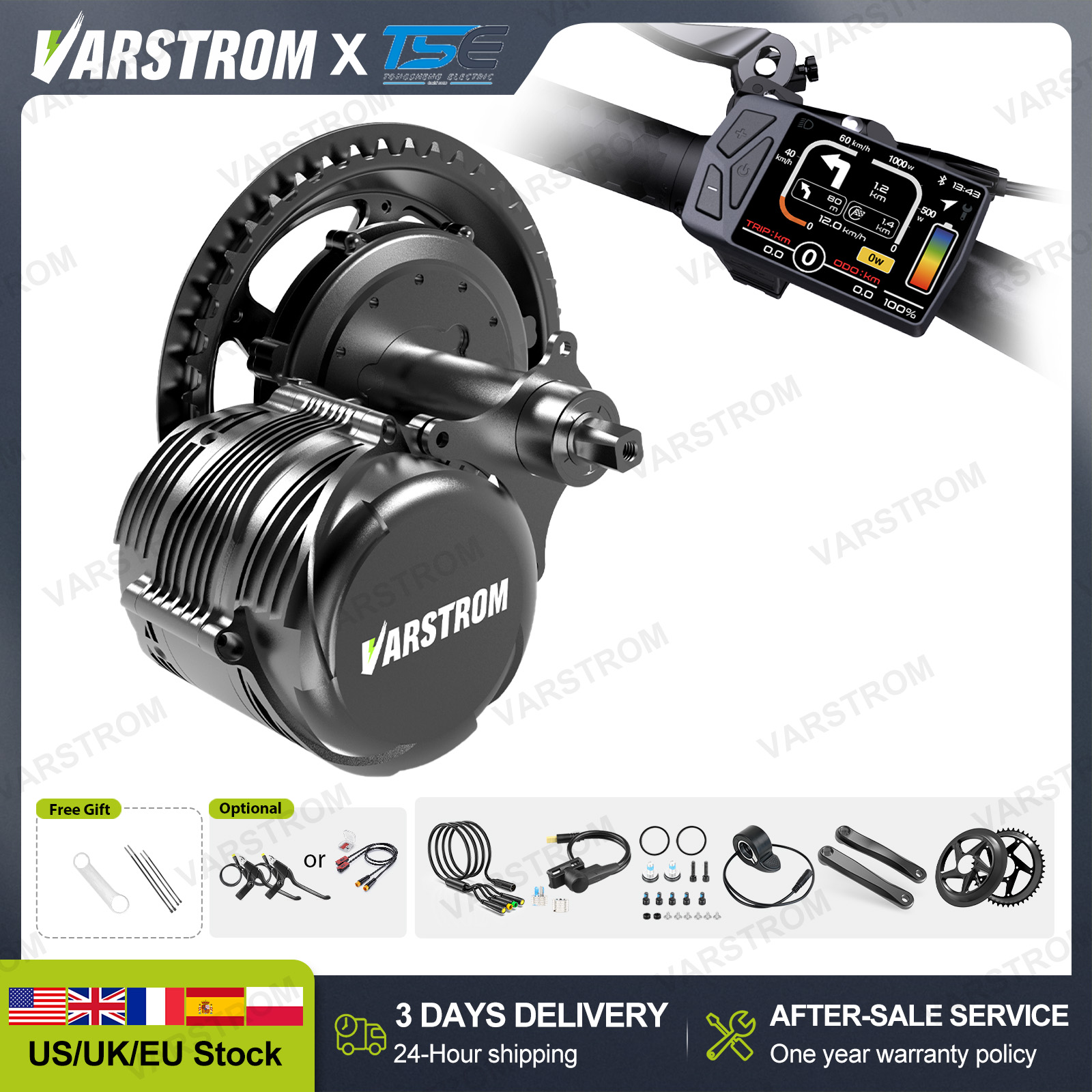 [US 3 Days Fast delivery] Tong - Torque Sensor Mid Drive Motor Kit 评论和价格