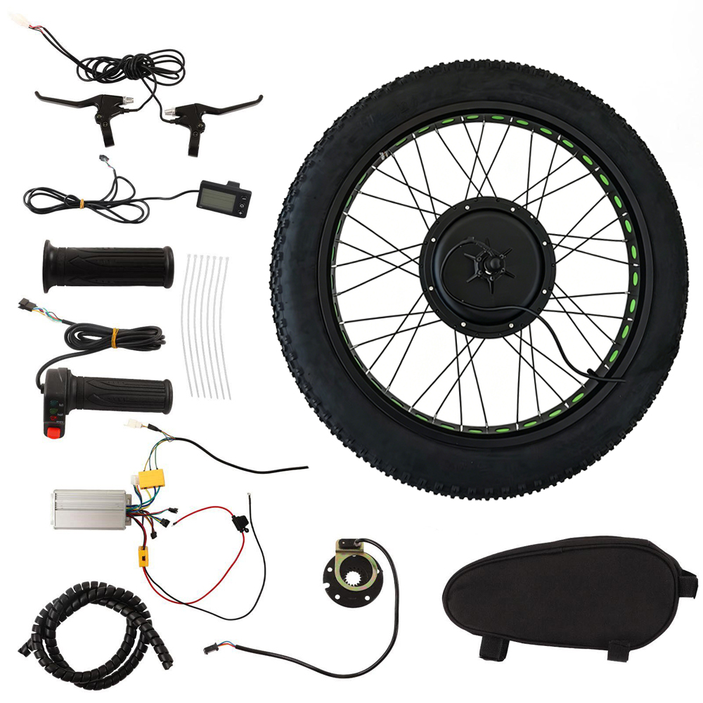 48V 1500W E-Bike Front Wheel C - Fat Tire Electric Bike Conversion Kit 1500W 评论和价格